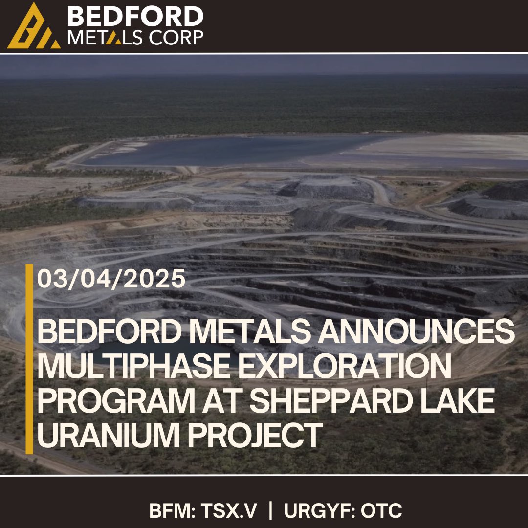 $BFM is unveils details of the 2025 exploration program at the Sheppard Lake Uranium Project. The multiphase program, fully funded by the company, will encompass airborne geophysics, extensive groundwork, and diamond drilling.

For more details, visit: thenewswire.com/press-releases…