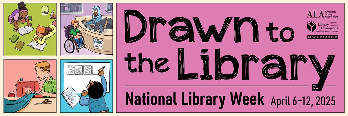 Kick off  National Library Week on Saturday at 10:30 am! Bring the whole family for crafts based on library themed picture books. Play children's games like Feed the Bookworm, Library Mini-Golf, or take the Reading Duck Challenge! No registration required. While supplies last.