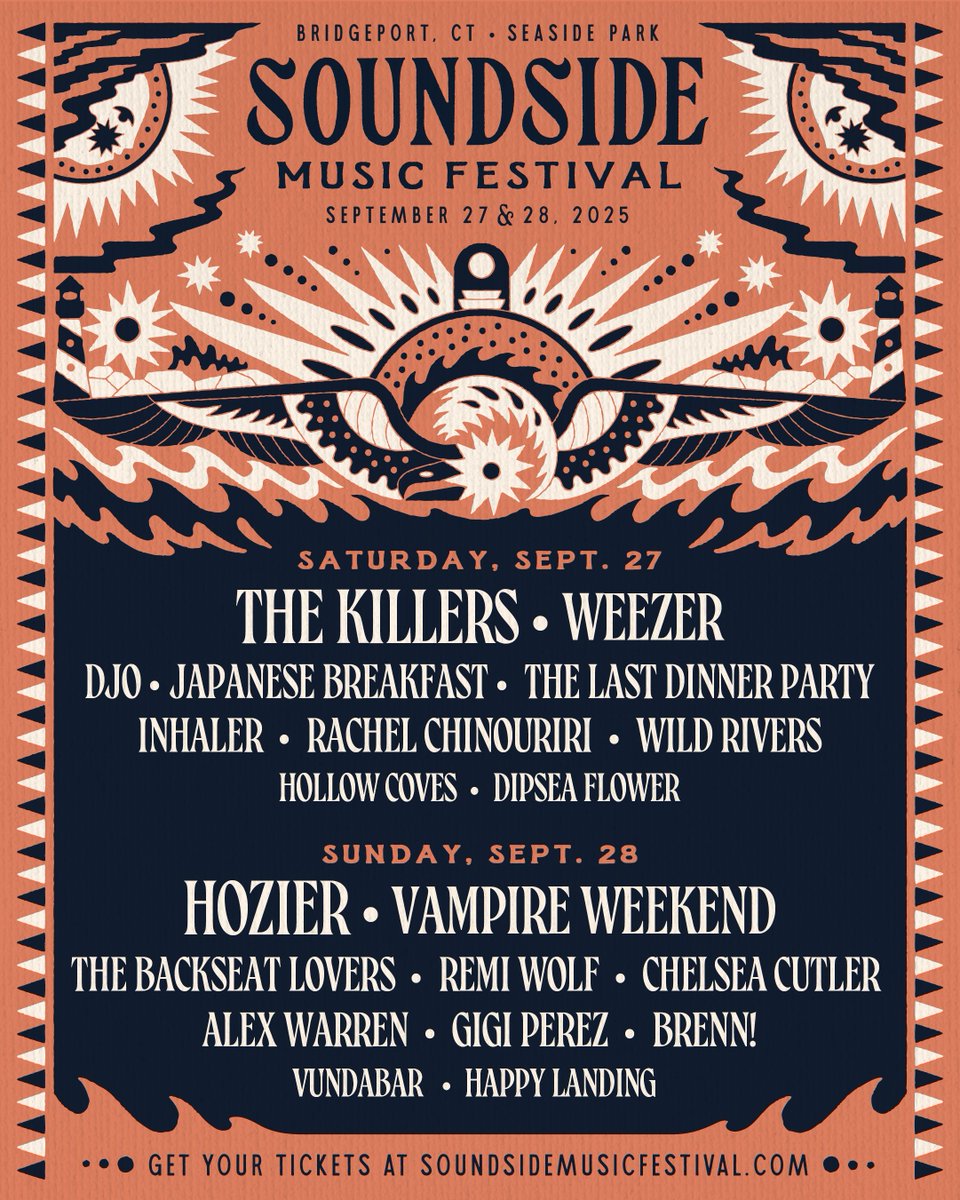 Hozier (@hozier) on Twitter photo See you in September <a href="/soundsidefest/">Soundside Music Festival</a> ๐ค
soundsidemusicfestival.com/tickets See you in September <a href="/soundsidefest/">Soundside Music Festival</a> ๐ค
soundsidemusicfestival.com/tickets