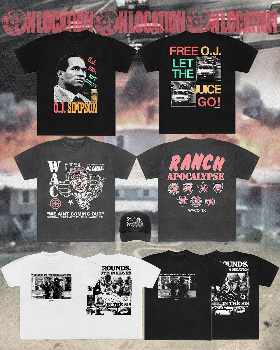 Remember the 90’s? 

Relive the carnage and relish in the memories of some of the most infamous moments in American history 

Available until Monday 4/7 at midnight EST

onlocationcloset.bigcartel.com