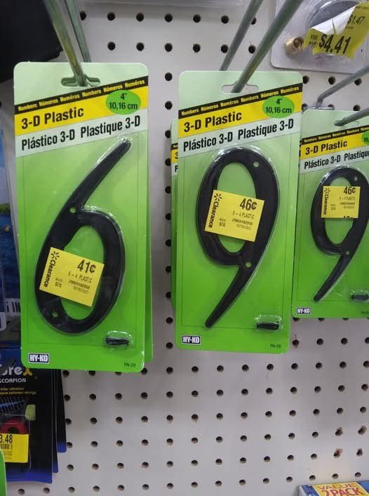 Why is the 9 five cents more than the 6?