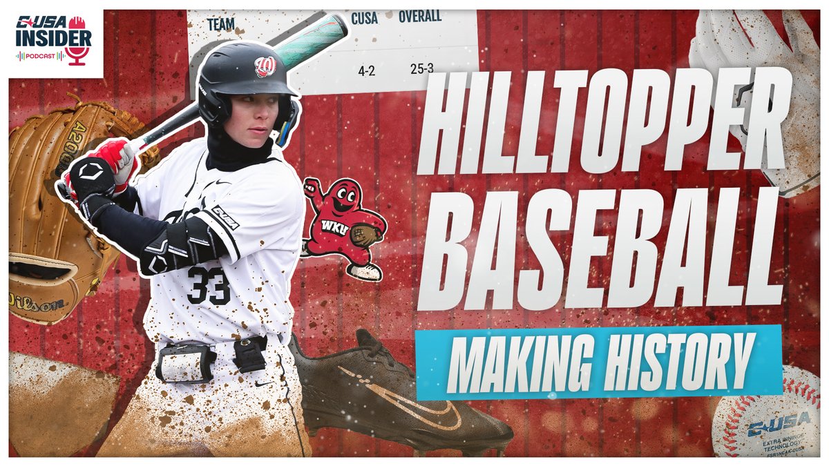 CUSAInsiderPod's tweet image. π¨ NEW POD ALERT π¨
Tune in to get the latest storylines and happenings in the world of CUSA baseball and softball!
We also got to speak with star outfielder @RyanWideman03 from @WKU_Baseball to talk about the Hilltopper's HISTORIC season.
Watch: youtu.be/VbwMsWoX6rg?siβ¦