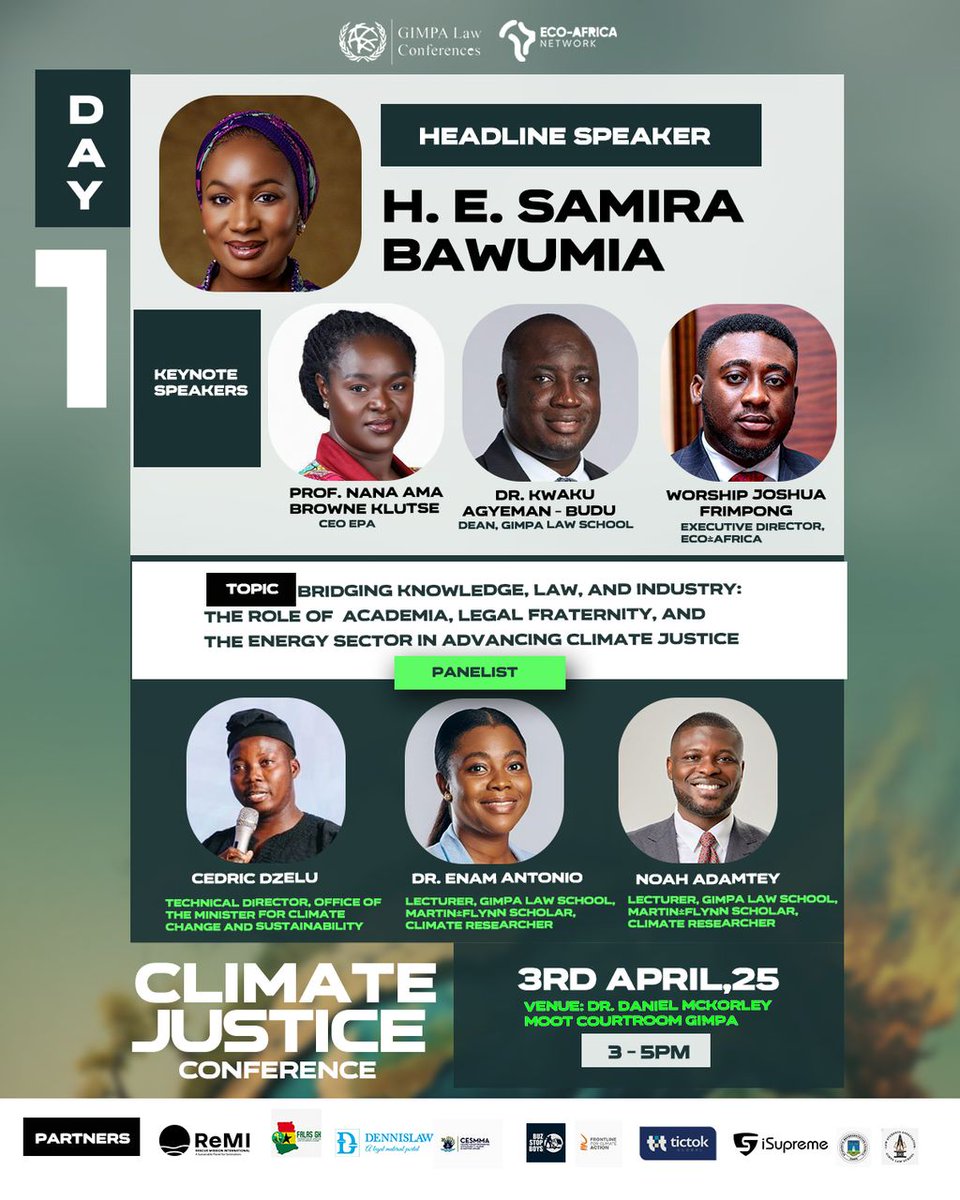 thewahab_'s tweet photo. Join us for Day 1 of the #ClimateJusticeConference today at the Dr. Daniel McKorley Moot Courtroom at GIMPA.

#ClimateAction #ClimateEmergency #ClimateJusticeConference25 https://t.co/XRocGECFHo