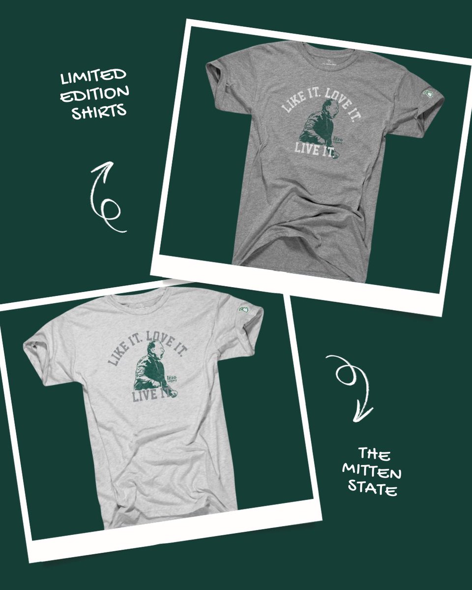 The Izzo Legacy (@theizzolegacy) on Twitter photo Support your Spartans this March with the limited edition Izzo Legacy shirts from <a href="/themittenstate/">TheMittenState</a> Link in bio! Use code IZZO for 15% off at checkout.
Like It, Love It, Live It!🤍💚 Support your Spartans this March with the limited edition Izzo Legacy shirts from <a href="/themittenstate/">TheMittenState</a> Link in bio! Use code IZZO for 15% off at checkout.
Like It, Love It, Live It!🤍💚