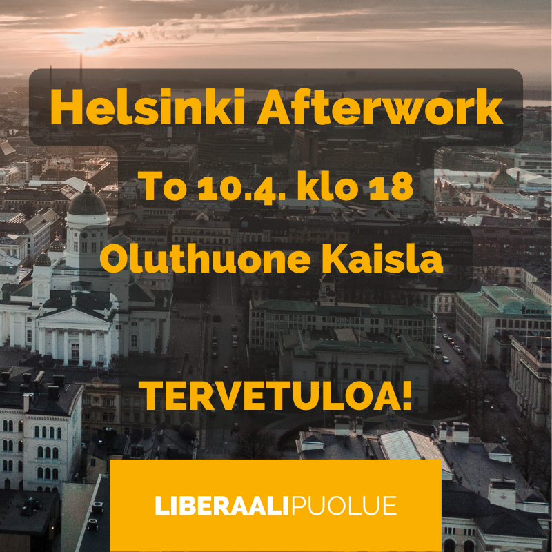 Helsingin vaaliafterwork to 10.4. klo 18 Oluthuone Kaislassa! Vilhonkatu 4, Helsinki. Tervetuloa!