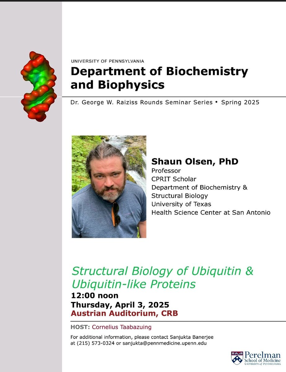 Cornelius Taabazuing (@taabaman) on Twitter photo Don't miss today's seminar! Excited to host Shaun and learn all about the ubiquitin proteasome system. <a href="/BB_UPenn/">UPenn Dept of Biochem & Biophys</a> Don't miss today's seminar! Excited to host Shaun and learn all about the ubiquitin proteasome system. <a href="/BB_UPenn/">UPenn Dept of Biochem & Biophys</a>