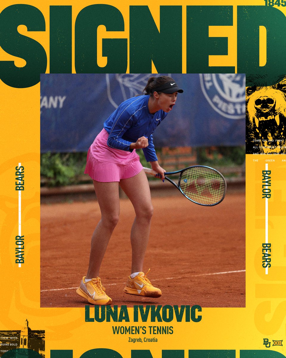 A new Bear is headed to the 2⃣5⃣4⃣ next season!

Welcome to the Baylor Family, Luna! 🎾🎉

📰 baylorbea.rs/42gN5ii

#SicEm 🐻