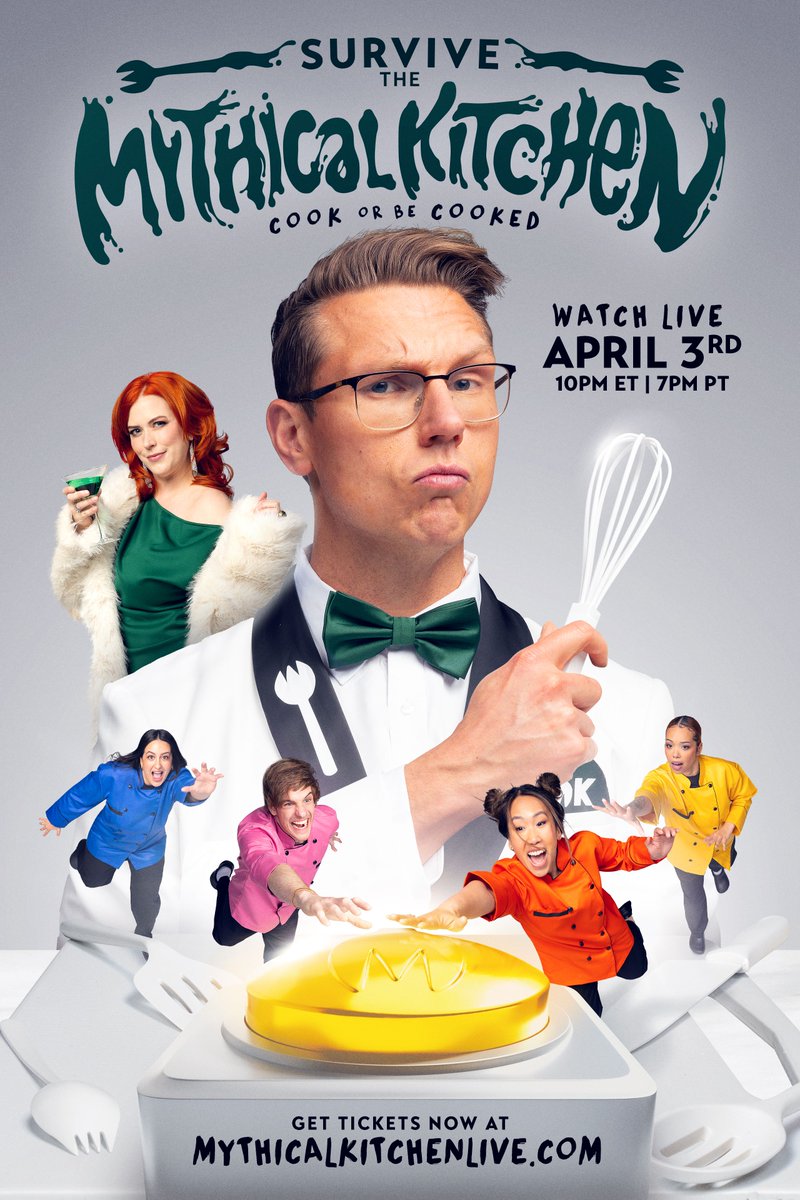 Kiswe 📹 (@kiswevideo) on Twitter photo TONIGHT! 🍳🔥 The ultimate live cooking showdown is here! Survive The Mythical Kitchen LIVE, hosted by <a href="/MythicalChef/">Mythical Chef Josh</a>, kicks off today! Who will conquer the chaos and claim victory?
🎟 Grab your ticket today: mythicalkitchenlive.com
#SurviveTheMythicalKitchen #LiveEvent TONIGHT! 🍳🔥 The ultimate live cooking showdown is here! Survive The Mythical Kitchen LIVE, hosted by <a href="/MythicalChef/">Mythical Chef Josh</a>, kicks off today! Who will conquer the chaos and claim victory?
🎟 Grab your ticket today: mythicalkitchenlive.com
#SurviveTheMythicalKitchen #LiveEvent