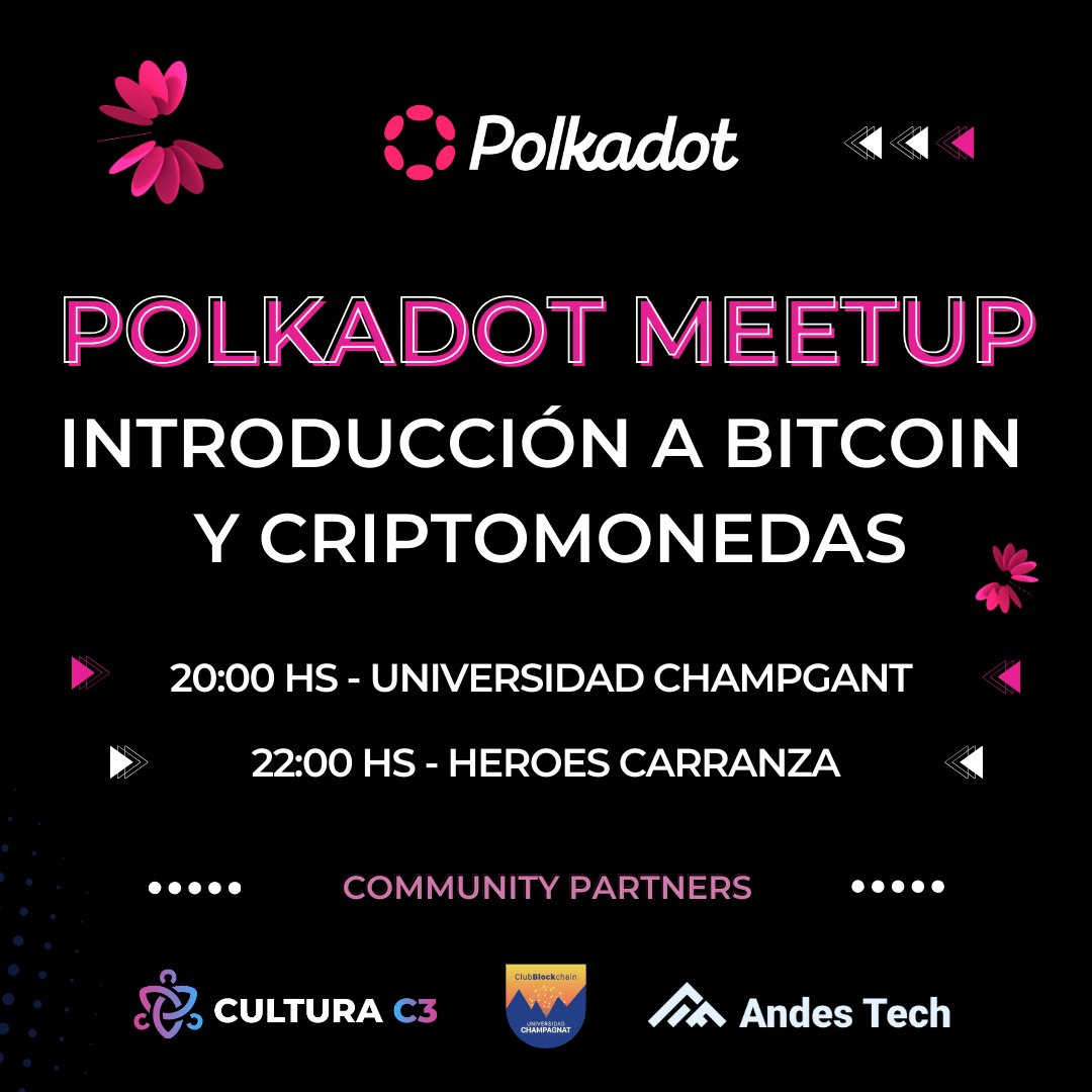 📢 Introducción a Bitcoin y Criptomonedas

📍 Universidad Champagnat
📅 HOY JUEVES - 20:00 hs

Si querés aprender desde cero sobre cripto, esta charla es para vos. Exploraremos los fundamentos de Bitcoin y damos las bases