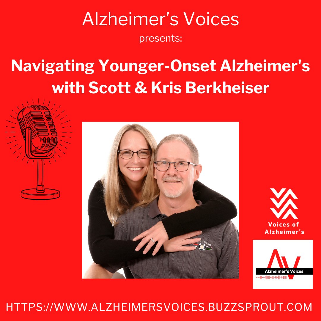 Alzheimer's Voices just released a new podcast episode!

Scott &amp; Kris Berkheiser open up about their journey with younger-onset Alzheimer’s.

Listen now at: buzzsprout.com/2361106/episod…

#VoA #Podcast #AlzheimersAwareness