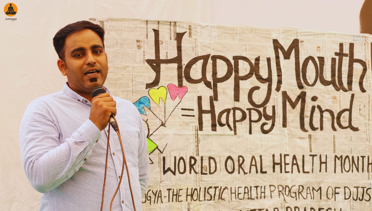 djjsaarogya's tweet photo. DJJS Aarogya conducted two workshops in March 2025 in Aligarh, Uttar Pradesh, under the theme "Happy Mouth is a Happy Mind," benefiting 374 participants. 

The initiative highlighted the significance of oral hygiene for overall well-being. #DJJS #Aarogya #healthworkshops https://t.co/R2N3VbYB8Y