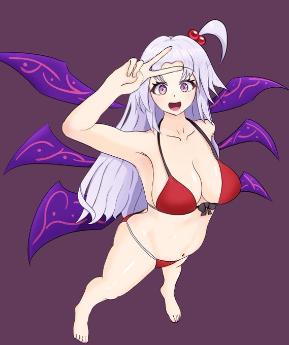 #イラスト練習 #イラスト練習中 #イラスト初心者 #東方 #神綺 #東方旧作
水着神綺様 