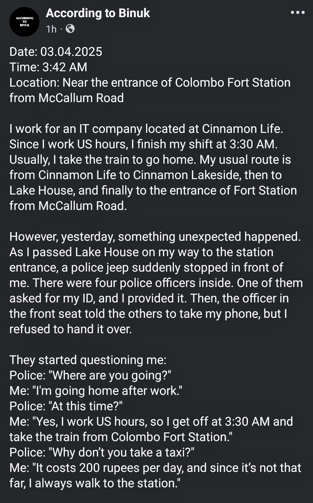 TWaradas's tweet photo. This is the latest incident against #LGBT people...
Shame on you @SL_PoliceMedia for unleashing your brutality against fellow citizens simply because they don't think like you and walk like you...

Sharing more screen shots in the thread... https://t.co/iPmCatJpJA