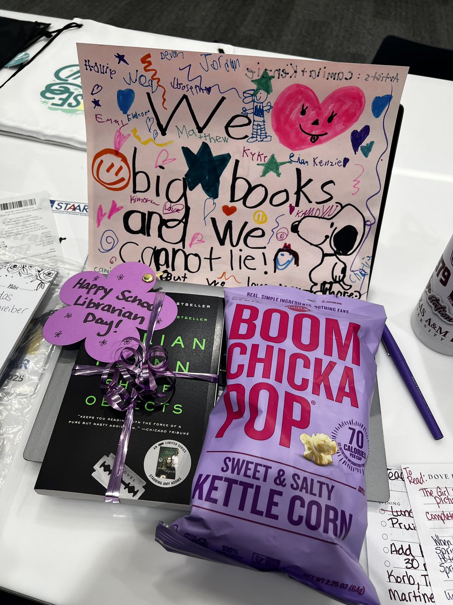 Feeling appreciated a day early! Thank you <a href="/SMParkDES/">Mrs. Park 🍏</a> and kiddos for the librarian love! ❤️ #desisbest #gcisdlibs