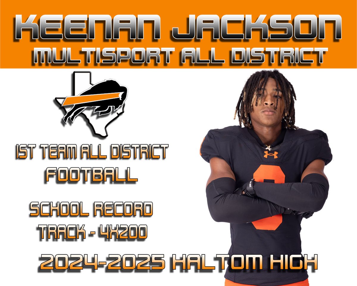Coach Tucker - Haltom (@coach_jwtucker) on Twitter photo Keenan Jackson 2024-25
Football-1st Team All District
Track-School Record with 4x200
#HaltomFamily #DoItAll
My favorite award pics in our athletic hallway are the multi sport All District pics.
<a href="/FootballHaltom/">Haltom Football Boosters</a> <a href="/TrackHaltom/">HaltomBuffalosTrack</a> Keenan Jackson 2024-25
Football-1st Team All District
Track-School Record with 4x200
#HaltomFamily #DoItAll
My favorite award pics in our athletic hallway are the multi sport All District pics.
<a href="/FootballHaltom/">Haltom Football Boosters</a> <a href="/TrackHaltom/">HaltomBuffalosTrack</a>