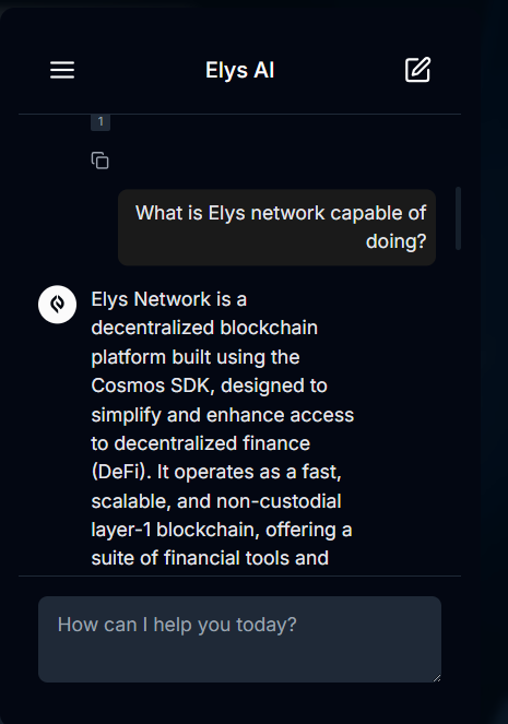 Sameeh01's tweet photo. @elys_network This is a good one from @elys_network. It makes it easy to find information pertaining to Elys without having to read through all of the project's documentation.

However, as seen in the third image, there is still some work to be done on it.

Kudos to the team👏 https://t.co/4eu8HDkWBc