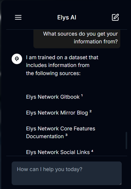 Sameeh01's tweet photo. @elys_network This is a good one from @elys_network. It makes it easy to find information pertaining to Elys without having to read through all of the project's documentation.

However, as seen in the third image, there is still some work to be done on it.

Kudos to the team👏 https://t.co/4eu8HDkWBc