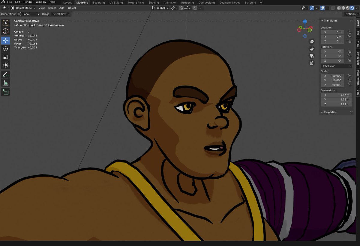 NPComics1's tweet photo. #Side_Quests #Update
Still working on Fronan's head.
It's true what they say "more lines = more years".
More to follow!
@IndieCron @AnimatorsPal @promotecomics @indiecomicszone @AnimeMangaTweet #CGI #noai #adventure #fantasy #barbarian #DnD #muscle #model #b3d https://t.co/Yds72tucs9