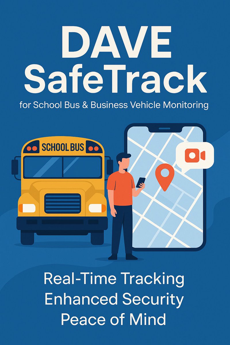 davesafetrack's tweet photo. 🚍Tray. Monitor. Protect.
Real-time GPS, live video &amp; Instant alerts — DaveSafeTrack keeps your rides safe!
#schoolbussafety #livetracking https://t.co/cJ963EjA7N