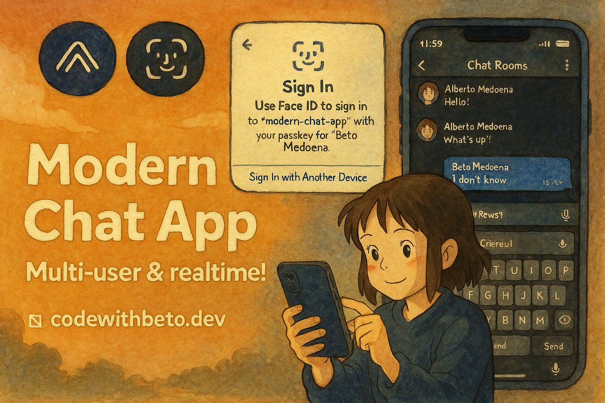 📹 Learn how to build a real-time multi-user chat app using React Native and Expo with:

• <a href="/ClerkDev/">Clerk</a> for Passkeys 
• <a href="/Google/">Google</a> for Sign-In 
• <a href="/appwrite/">Appwrite</a> for the backend. 

Seamless auth, modern UI, real-time updates—everything you need to ship a production-ready chat app.

🎙️