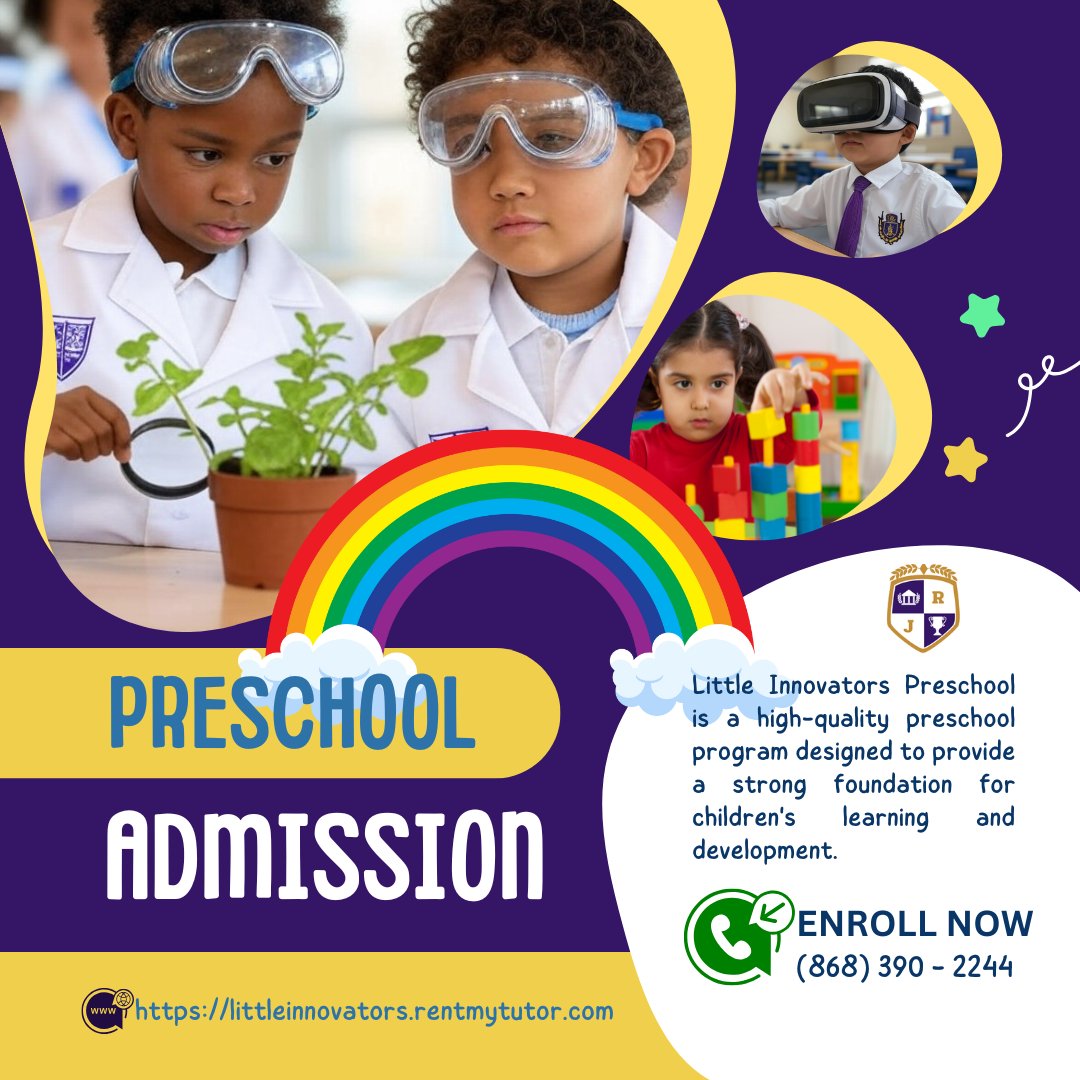🎉 Registration Now Open at Little Innovators Academy! 

Give your child the best start with our hands-on STEM program for ages 3-5.

📅 Limited spots available – register today!
🔗 littleinnovators.rentmytutor.com

#LittleInnovatorsAcademy #STEMforKids #PreschoolEnrollment #EarlyLearning