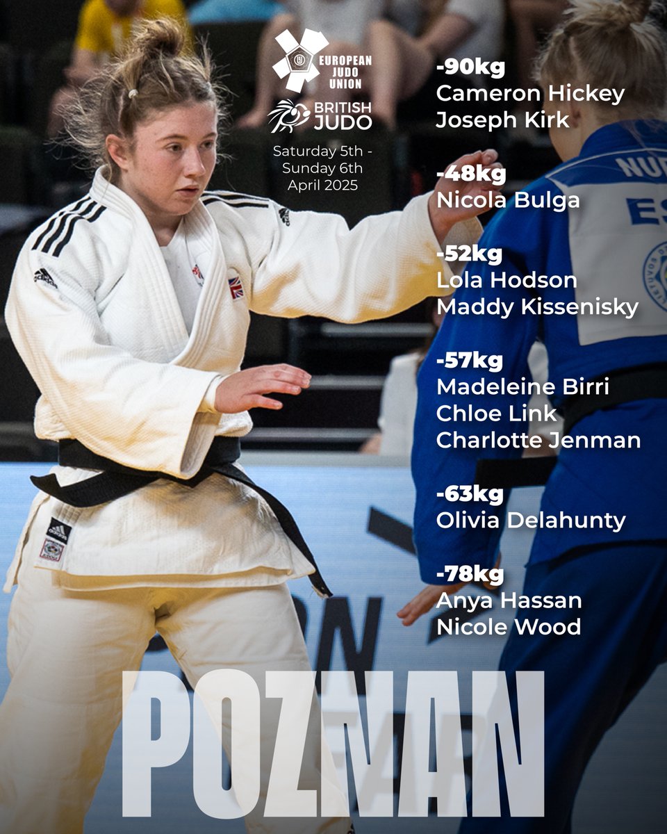 An action-packed weekend awaits many British athletes! 🥋

Dubrovnik Senior European Cup 🇭🇷
Poznan Junior European Cup 🇵🇱
Teplice Millennium Team Cadet European Cup 🇨🇿
Panama Junior Panamerican Cup 🇵🇦
Panama Cadet Panamerican Cup 🇵🇦

Best of luck to all of you! Go smash it! 💪🔥