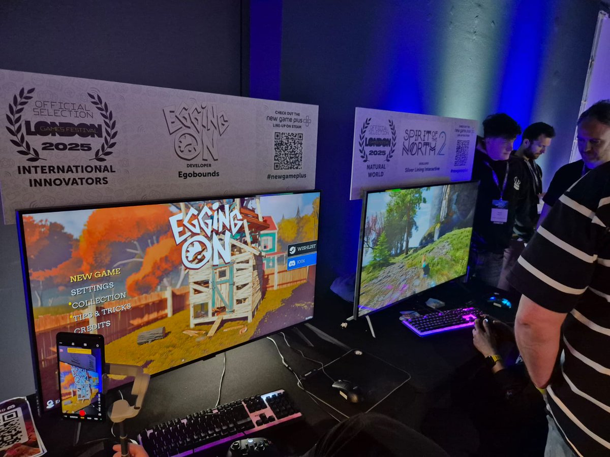 CAVCEsports's tweet photo. Today we visited New Game Plus at #LGF25. We wanted to say thank you to the organisers for a good time, with lots of indie dev's on hand showing off some amazing games. https://t.co/MpqC3niLkP
