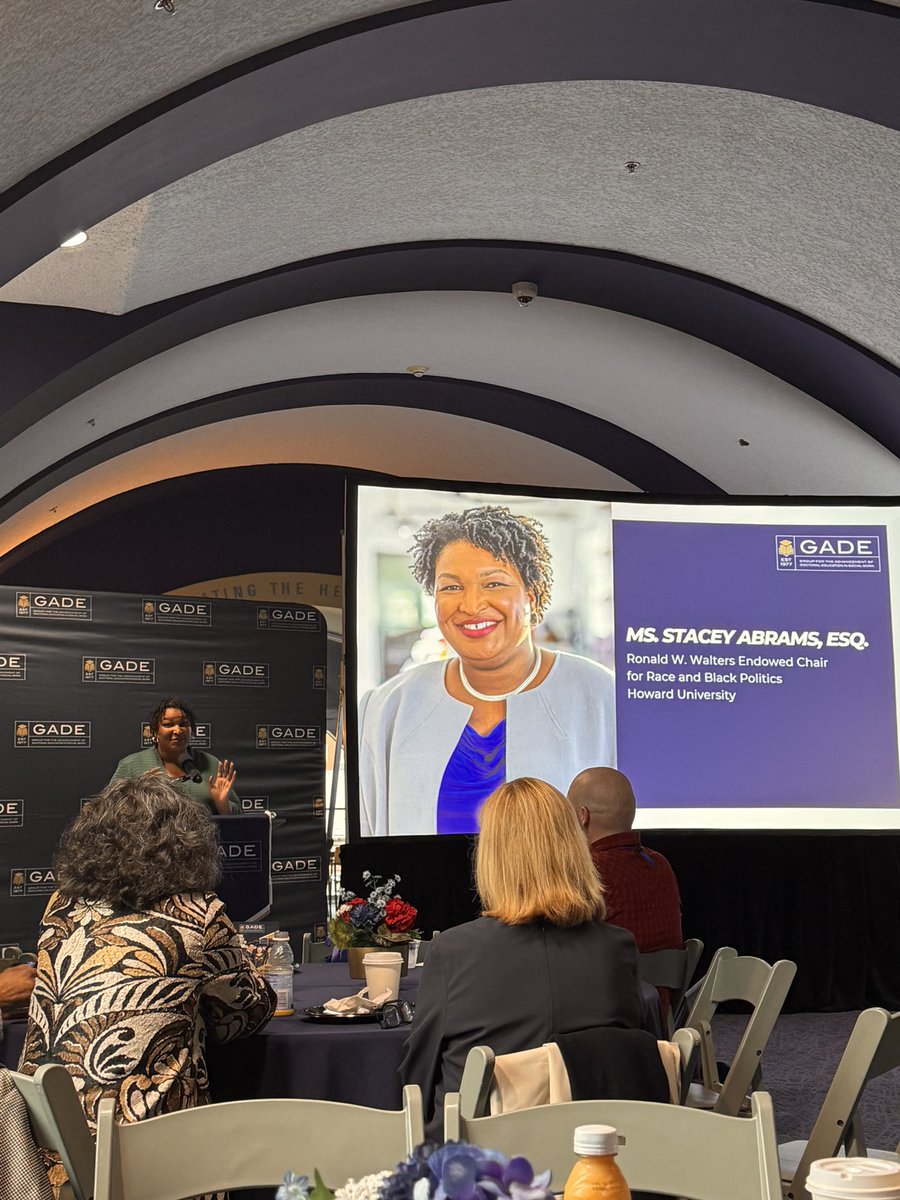 “We have the privilege of education and imagination….We have the responsibility to reimagine this world…..The heart of social work is empathy married with action” 
Ms. Stacey Abrams
Honored to witness this inspring talk at GADE today at Howard University.