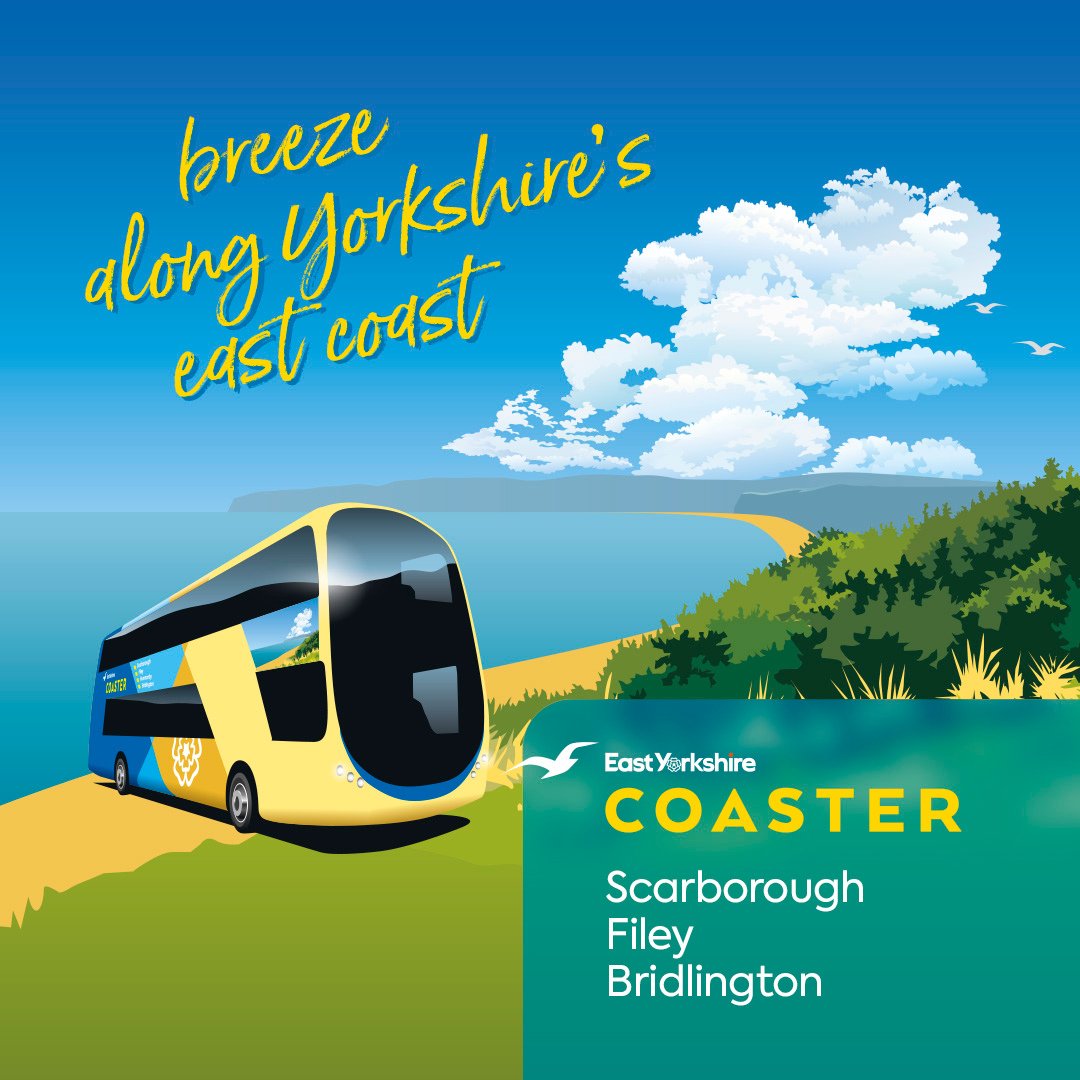 🚍 Coaster is Back! Enjoy Scenic Journeys, Every Day! 🌊

From 5th April 2025, Coaster 12 &amp; 13 run every single day, every 30 mins between Bridlington, Filey &amp; Scarborough – with stunning coastal views!

Hop on &amp; explore hassle-free! 

eastyorkshirebuses.co.uk/services/EY/12