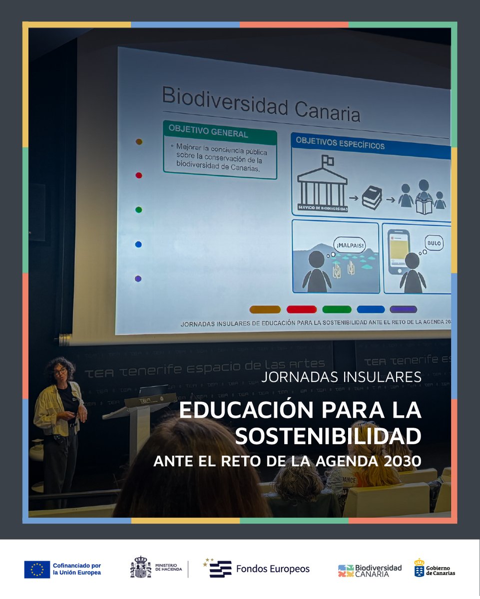Biodiv_GobCan's tweet image. Presentamos “Divulgar para conservar” en las Jornadas de Educación para la Sostenibilidad ante el reto de la Agenda 2030 promovidas por el @CabildoTenerife. ⬇️

#BiodiversidadCanaria #EDS #EducaciónAmbiental #EducaciónParaLaSostenibilidad #SomosBiodiversidadCanaria
