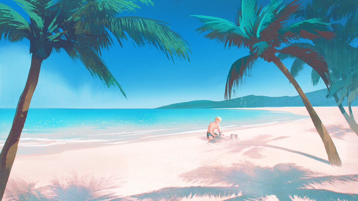 cljjsen's tweet image. Day 02 #Pleinairpril A little Nanami at the beach #jjk