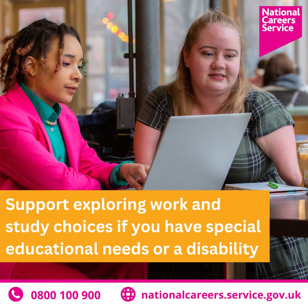 🌟 Exploring work or study choices with special educational needs or a disability can feel overwhelming. Our website offers guidance to help you navigate your next steps—whether you're in school or planning for the future. ➡️ nationalcareers.service.gov.uk/careers-advice… #CelebrateDiversityMonth
