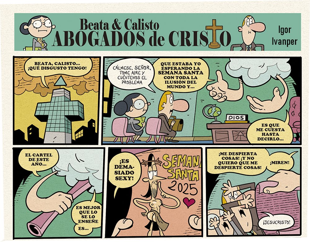 Que Igor y yo estrenamos serie nueva en el <a href="/eljueves/">El Jueves</a>  de este mes. Es de unos ABOGADOS QUE SON CRISTIANOS. Una cosa loca totalmente de ficción si nos preguntase un juez.
