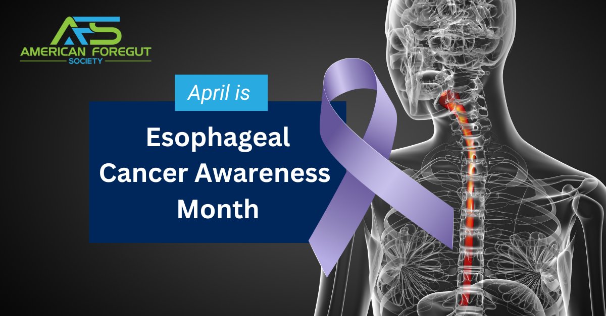 The American Foregut Society (@foregutsociety) on Twitter photo April is Esophageal Cancer Awareness Month 💜
At The American Foregut Association (AFS) we are dedicated to supporting the research and education into esophageal cancer. We encourage efforts for early diagnosis, better treatments, and improved patient care. 🩺 April is Esophageal Cancer Awareness Month 💜
At The American Foregut Association (AFS) we are dedicated to supporting the research and education into esophageal cancer. We encourage efforts for early diagnosis, better treatments, and improved patient care. 🩺
