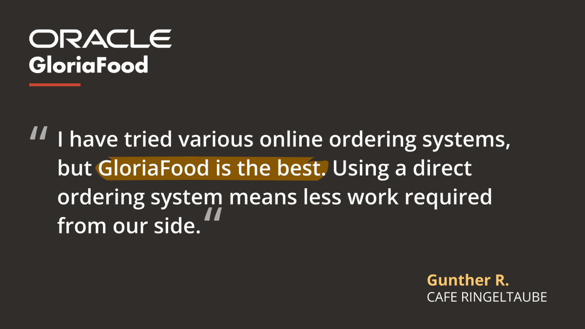 GloriaFood's tweet image. When branching out to #onlineordering, Cafe Ringeltaube chose GloriaFood. ✅