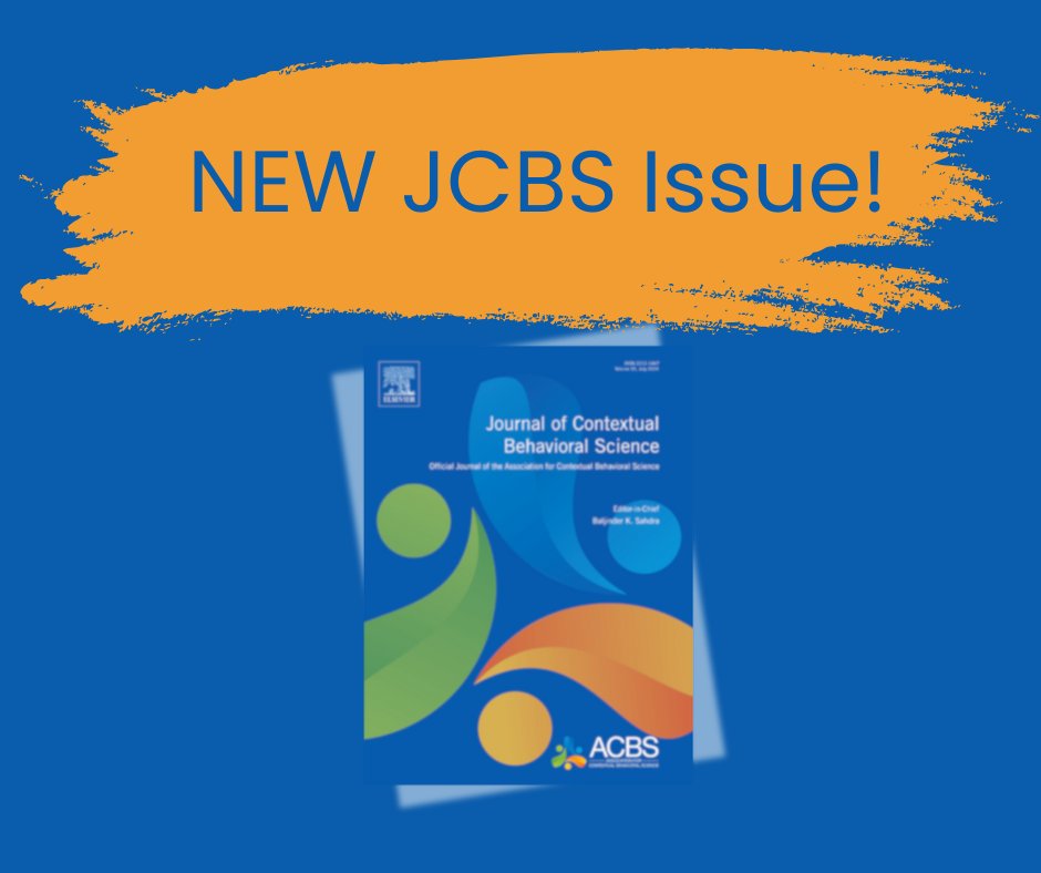 New Issue Alert – #JCBS, Volume 36 (April 2025)!!!

The latest issue of JCBS is now available. Explore new research and insights in CBS, including advancements in ACT, Relational Frame Theory (RFT), and process-based therapy. JCBS is an ACBS member benefit, allowing access