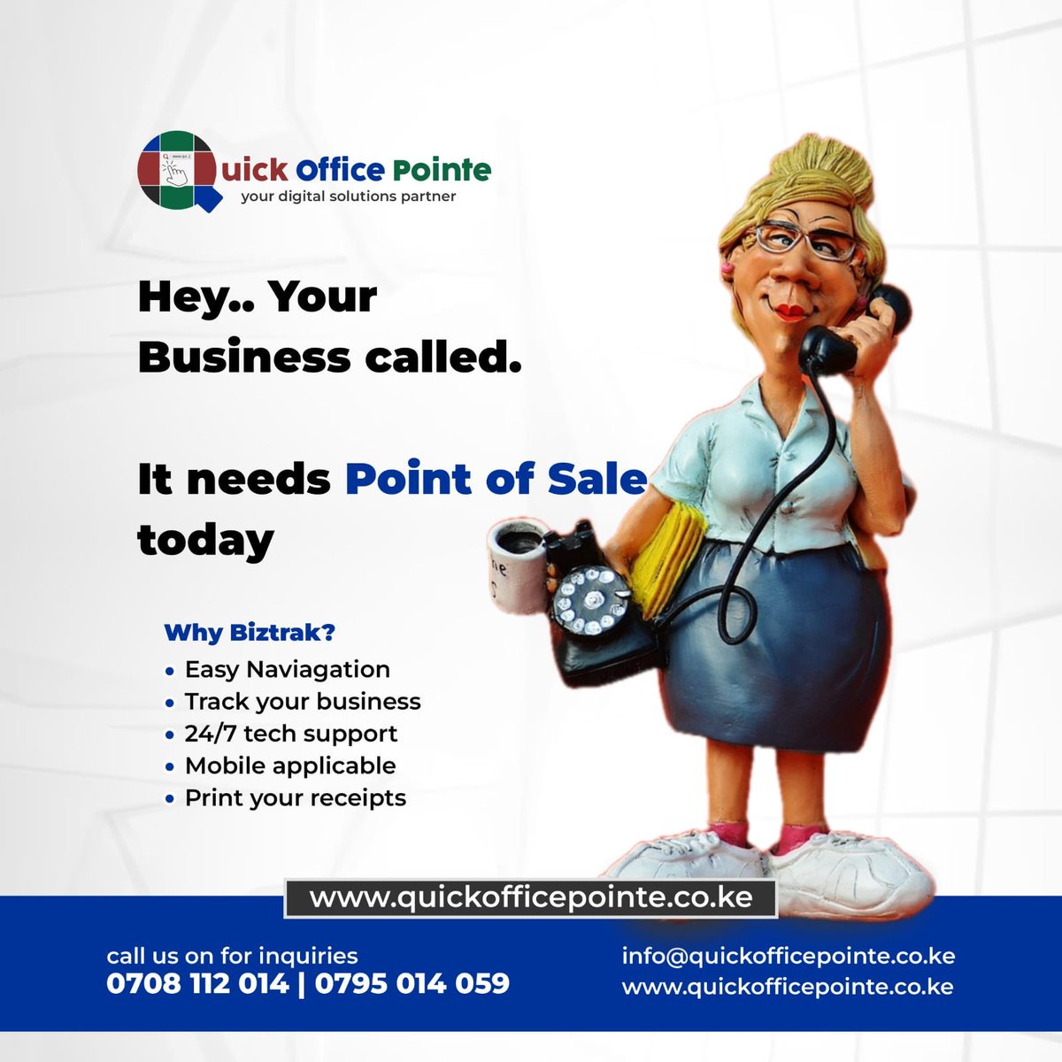 Sell Smarter with Biztrak from Quick Office Pointe. Stop guessing and start making data-driven decisions. Biztrak is the mobile-friendly online Point of Sale (POS) system designed for SMEs. Effortlessly manage sales and track inventory right from your phone. Take control