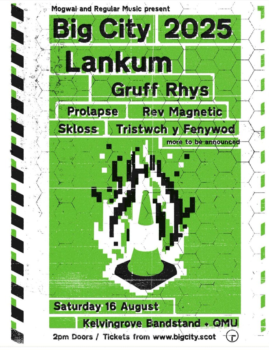 Curated by <a href="/mogwaiband/">Mogwai</a> themselves, <a href="/bigcityscot/">Big City</a> Festival returns to Glasgow on August 16, with @lankumdublin, <a href="/gruffingtonpost/">Gruff Rhys</a> and loads more already confirmed to take over Queen's Park.

Grab tickets now! 👉 tinyurl.com/4b4mhd39
