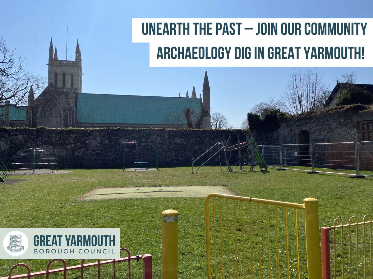 Great Yarmouth Borough Council (@greatyarmouthbc) on Twitter photo 🔎 Dig Into History in Great Yarmouth! Join an exciting archaeology dig at Ferrier Road! Help uncover the past with Norvic Archaeology & Caistor Roman Project. April 10, 11, 13, 14, 15 | ⏰ 9:30 AM – 3:30 PM 📩 giles.emery@norvicarchaeology.com #ArchaeologyDig #GreatYarmouth 🔎 Dig Into History in Great Yarmouth! Join an exciting archaeology dig at Ferrier Road! Help uncover the past with Norvic Archaeology & Caistor Roman Project. April 10, 11, 13, 14, 15 | ⏰ 9:30 AM – 3:30 PM 📩 giles.emery@norvicarchaeology.com #ArchaeologyDig #GreatYarmouth