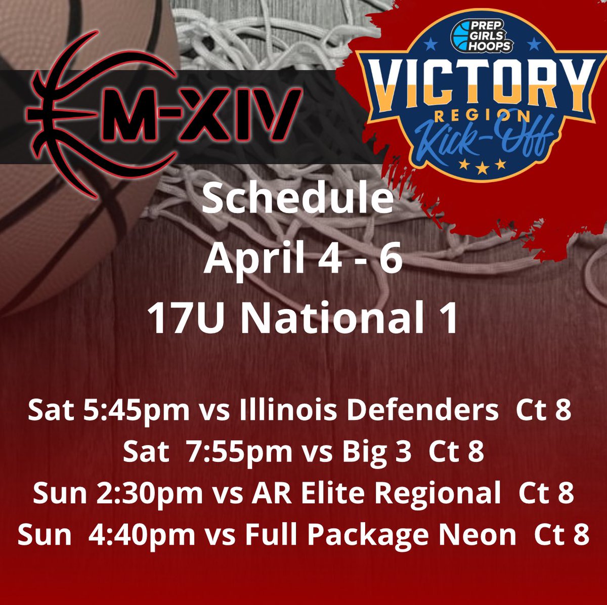 Team M-XIV Girls (@m14hoops_girls) on Twitter photo ✔️OPENING WEEKEND
🗓 April 4 - 6
📍Bedford Park, IL
📸 Girls Prep Hoops
👀 #Repthe14
<a href="/PGHIllinois/">Prep Girls Hoops Illinois</a>
<a href="/PGHByron/">Byron Xerxes Livsey</a>
<a href="/pgh_lisa/">PrepGirlsHoopsLisa</a>
<a href="/MHS_Girls_/">Midwest Hoops Spotlight</a> ✔️OPENING WEEKEND
🗓 April 4 - 6
📍Bedford Park, IL
📸 Girls Prep Hoops
👀 #Repthe14
<a href="/PGHIllinois/">Prep Girls Hoops Illinois</a>
<a href="/PGHByron/">Byron Xerxes Livsey</a>
<a href="/pgh_lisa/">PrepGirlsHoopsLisa</a>
<a href="/MHS_Girls_/">Midwest Hoops Spotlight</a>