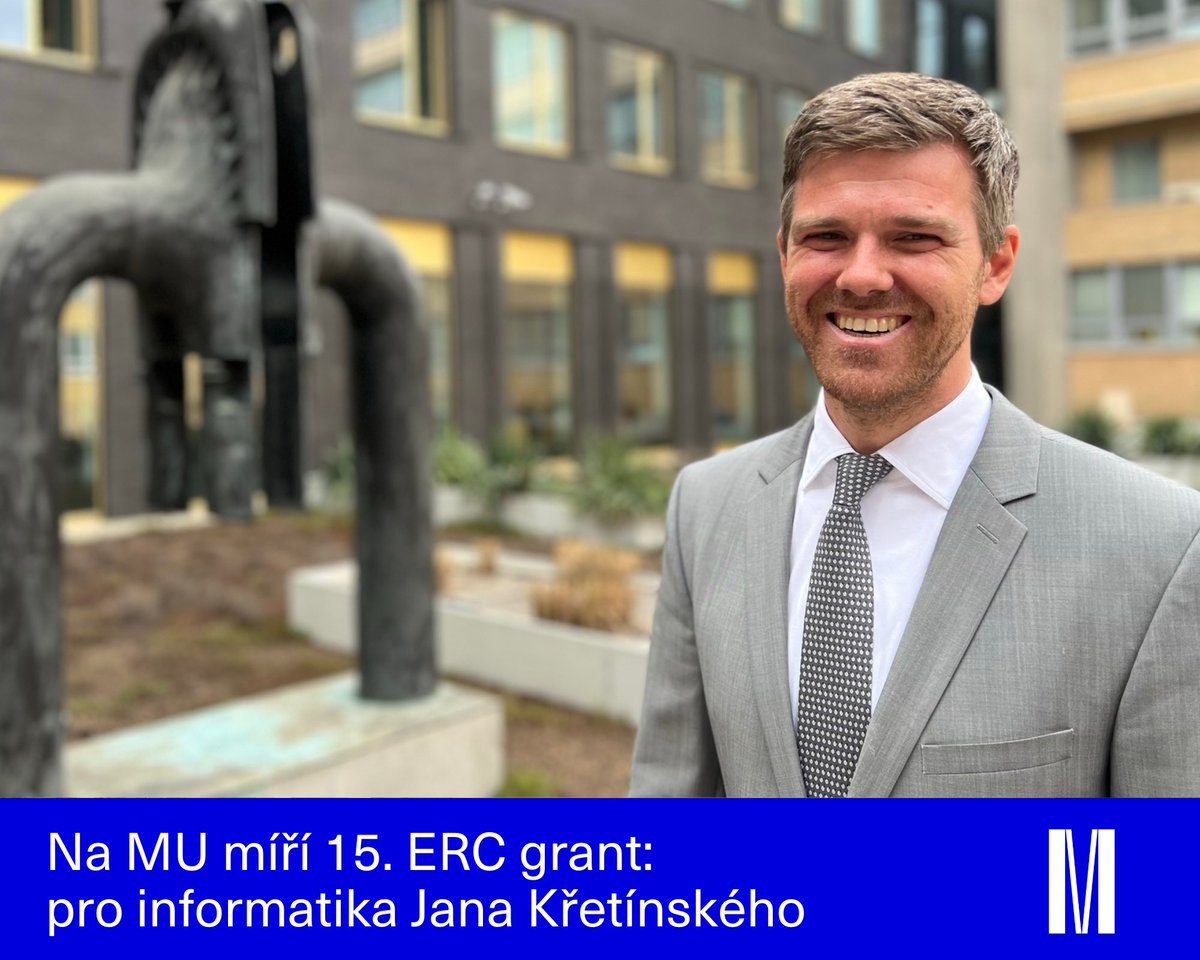 Masarykova univerzita (@muni_cz) on Twitter photo Na naši univerzitu míří již 15. ERC grant. Získal ho Jan Křetínský z <a href="/FI_MUNI/">Fakulta informatiky MU</a>. 👏
Grant ERC Consolidator obdržel na verifikaci spolehlivosti při propojení umělé inteligence a počítačově řízených systémů: muni.cz/go/08222d Na naši univerzitu míří již 15. ERC grant. Získal ho Jan Křetínský z <a href="/FI_MUNI/">Fakulta informatiky MU</a>. 👏
Grant ERC Consolidator obdržel na verifikaci spolehlivosti při propojení umělé inteligence a počítačově řízených systémů: muni.cz/go/08222d