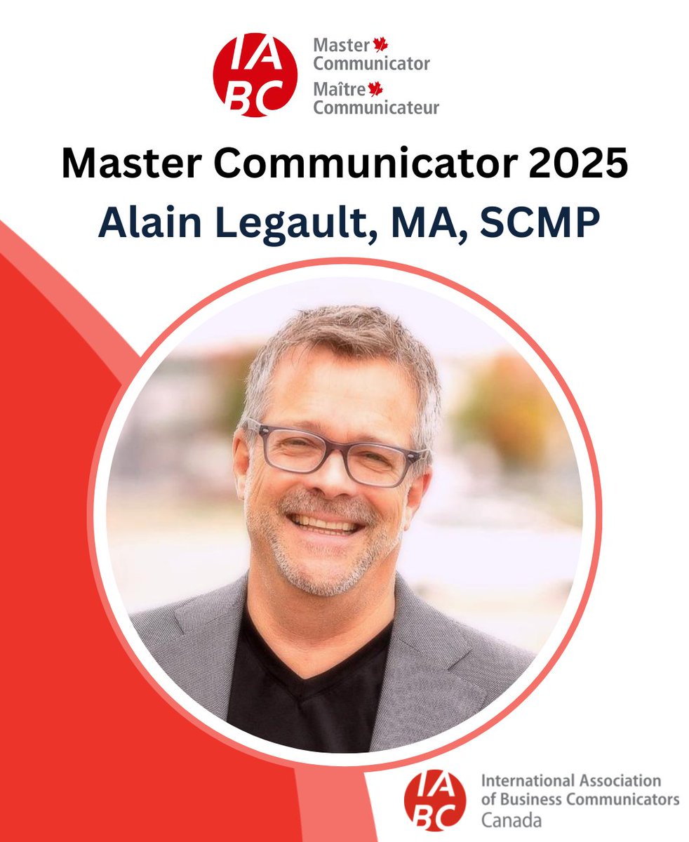 IABC Canada names Alain Legault 2025 Master Communicator for his impactful leadership, mentorship, and dedication to the profession. #IABC #MasterCommunicator
iabccanada.ca/fr/2025/04/02/…
