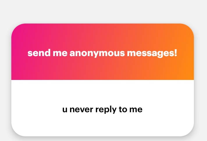 I dont reply to unknown persons 😒