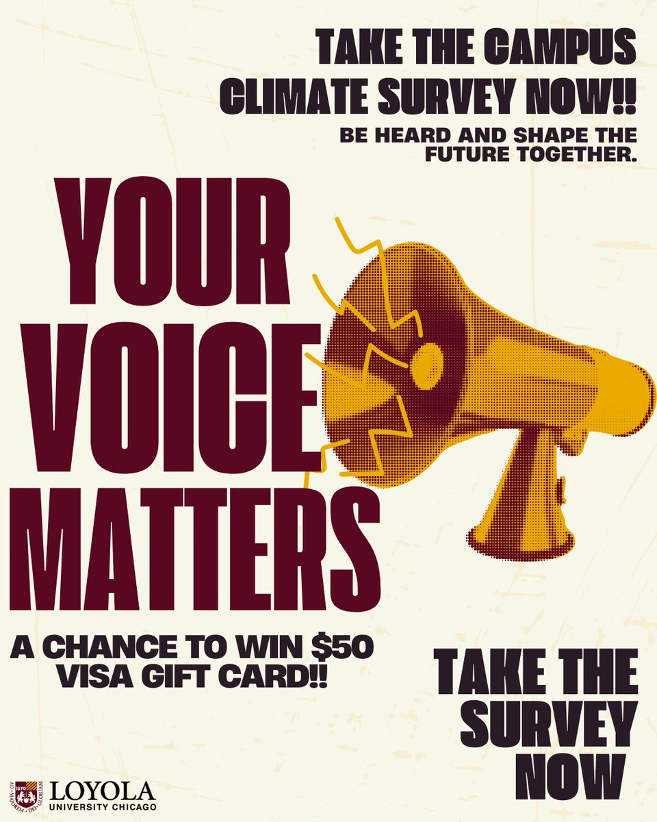 Every Rambler deserves to feel a true sense of belonging at Loyola. Do you feel the same? 🌟 Share your thoughts in our confidential survey for a chance to win a $50 gift card! Your voice matters. Link in our bio! 🔥
