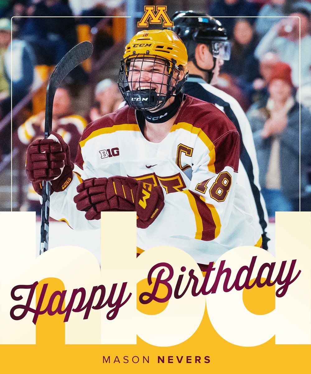 GopherHockey's tweet image. Happy birthday to captain @MasonNevers! 🥳🎉

#PrideOnIce