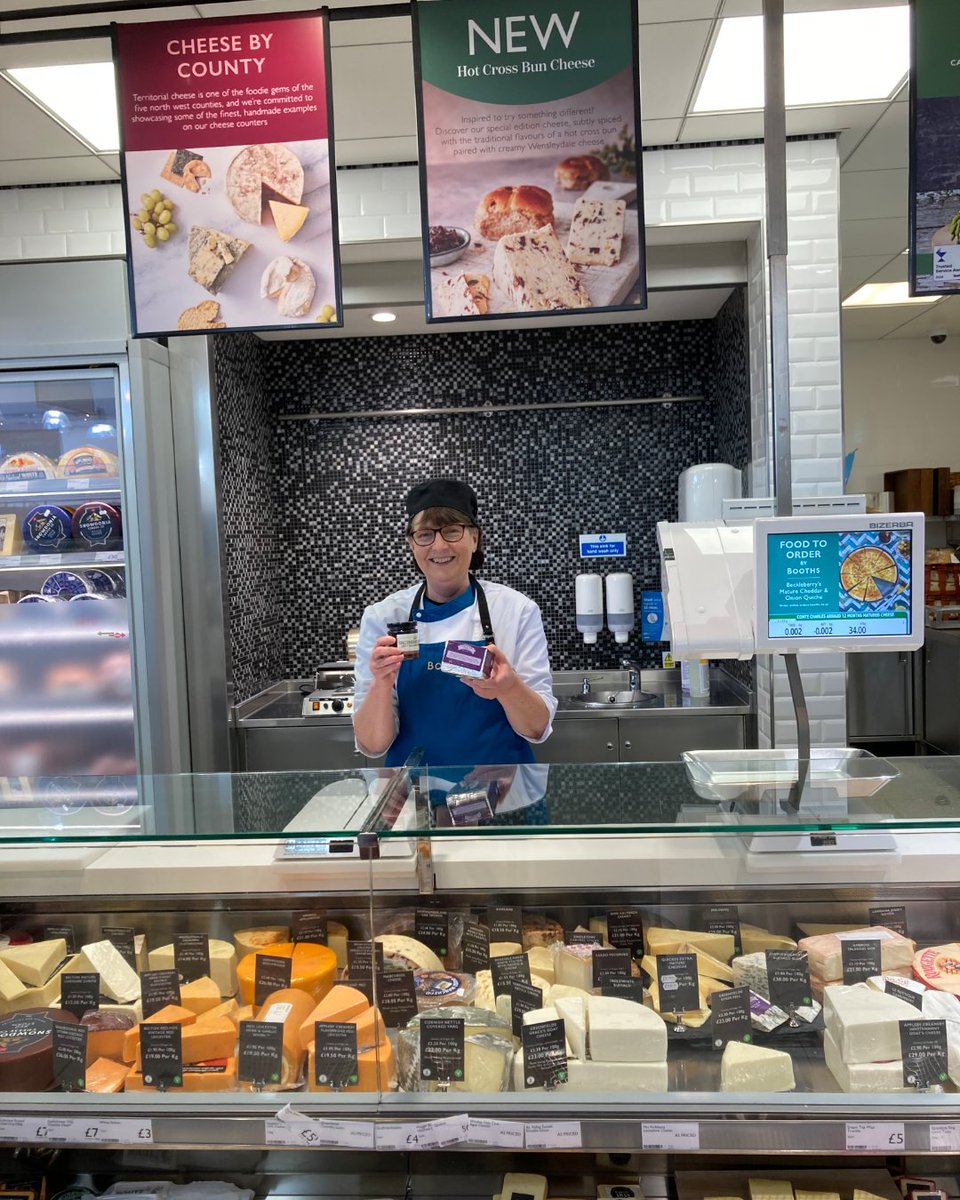 BoothsCountry's tweet photo. Our cheesemongers, Jane from Milnthorpe and Germaine from Penrith, suggest trying the Buffalo Blue Cheese from @shepherdspurse 🧀

They say it's delicious!

Now £2.80/100g (£28/kg) https://t.co/pYto9SRDyW