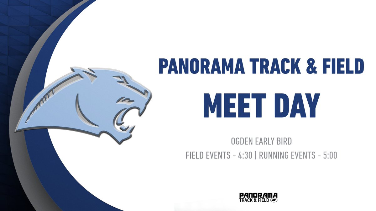Today marks the first official outdoor track meet of the year! Panthers head to Ogden to compete!
Field Events-4:30
Running Events-5:00
Live Results: milesplit.live/meets/67850