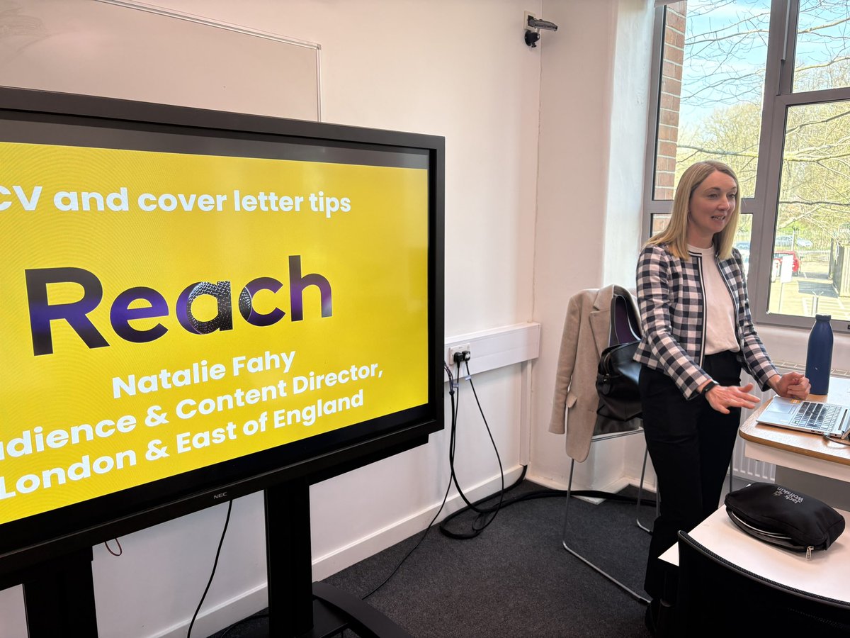 Caroline Jones (@carolinev_jones) on Twitter photo Many thanks to <a href="/nat_fahy/">Natalie Fahy</a> for speaking to our <a href="/DerbyUni/">University of Derby</a> <a href="/JournoDerbyUni/">BA Journalism at The University of Derby</a>, <a href="/UDSportsJourno/">University of Derby Sports Journalism</a> and <a href="/UDOFootyJourno/">Derby Uni Football Journalism</a> students about how to get the best out of their CVs today, during our annual Employability Day event - a very interesting talk prompting great questions from our students! Many thanks to <a href="/nat_fahy/">Natalie Fahy</a> for speaking to our <a href="/DerbyUni/">University of Derby</a> <a href="/JournoDerbyUni/">BA Journalism at The University of Derby</a>, <a href="/UDSportsJourno/">University of Derby Sports Journalism</a> and <a href="/UDOFootyJourno/">Derby Uni Football Journalism</a> students about how to get the best out of their CVs today, during our annual Employability Day event - a very interesting talk prompting great questions from our students!