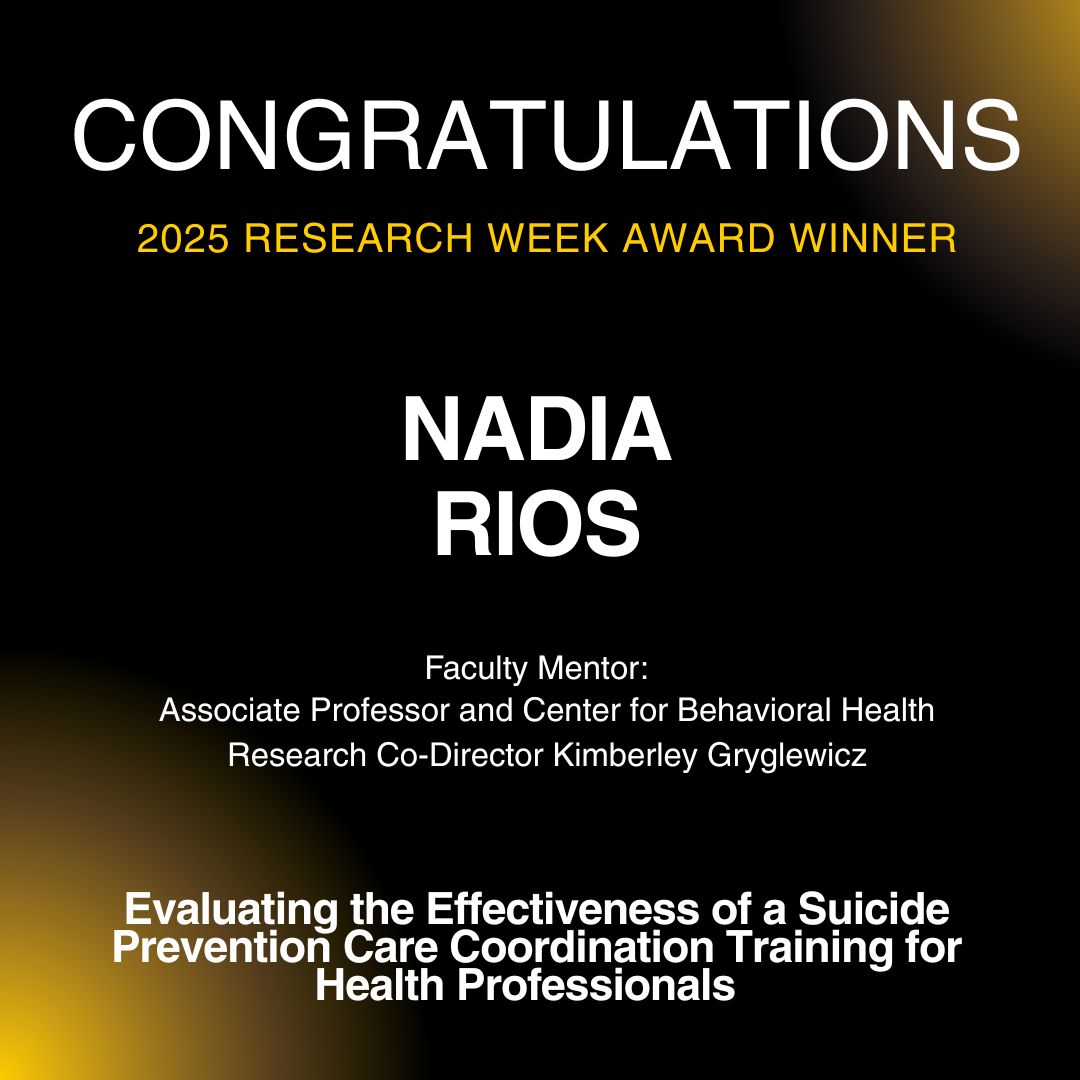 Congratulations to our 2025 Undergraduate Student Research Week winners from the School of Social Work! We're so proud of you! 🏆