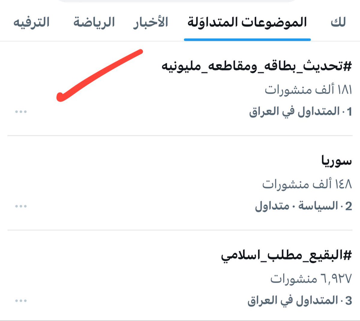 الساعة الثالثة 
#تحديث_بطاقة_ومقاطعة_مليونية يتجاوز ١٨٠ الف 
والا مليوني